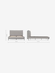 MADE.COM Grey Harlow Bed Frame - Image 2 of 2