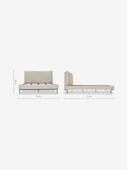 MADE.COM Oatmeal Harlow Bed Frame in Velvet - Image 3 of 3