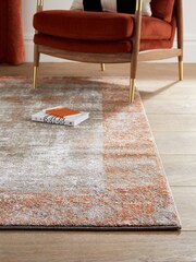 Orange Textured Border Rug - Image 1 of 6