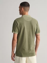 GANT Green 100% Cotton Sunfaded Logo Polo Shirt - Image 2 of 5