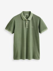 GANT Green 100% Cotton Sunfaded Logo Polo Shirt - Image 5 of 5