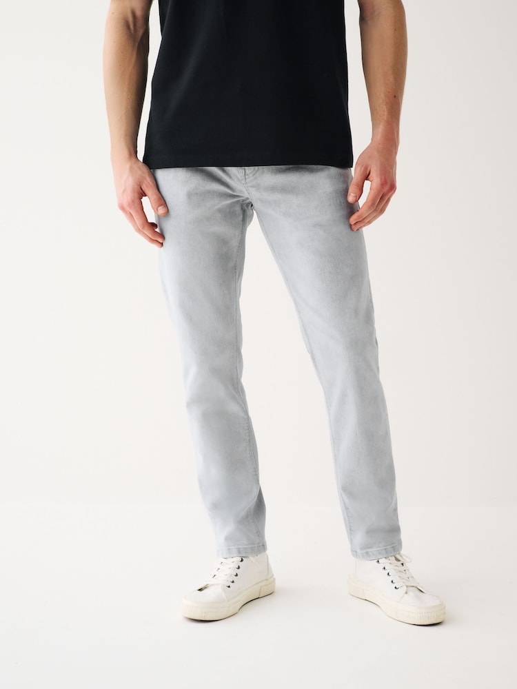 Grey Light Slim Fit Classic Stretch Jeans - Image 1 of 9