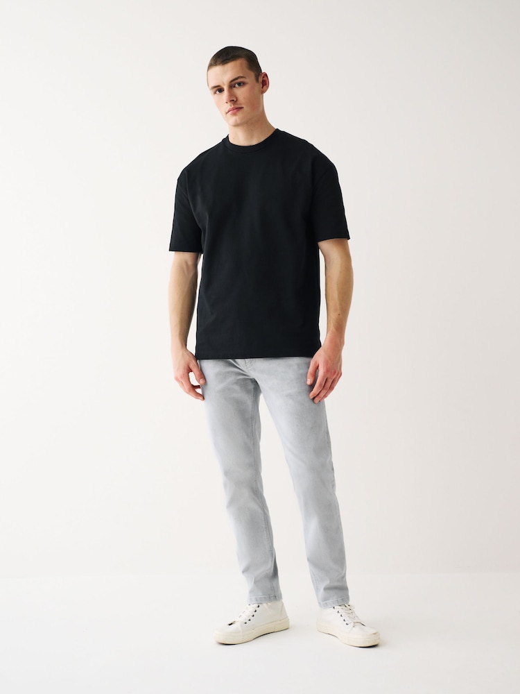 Grey Light Slim Fit Classic Stretch Jeans - Image 2 of 9