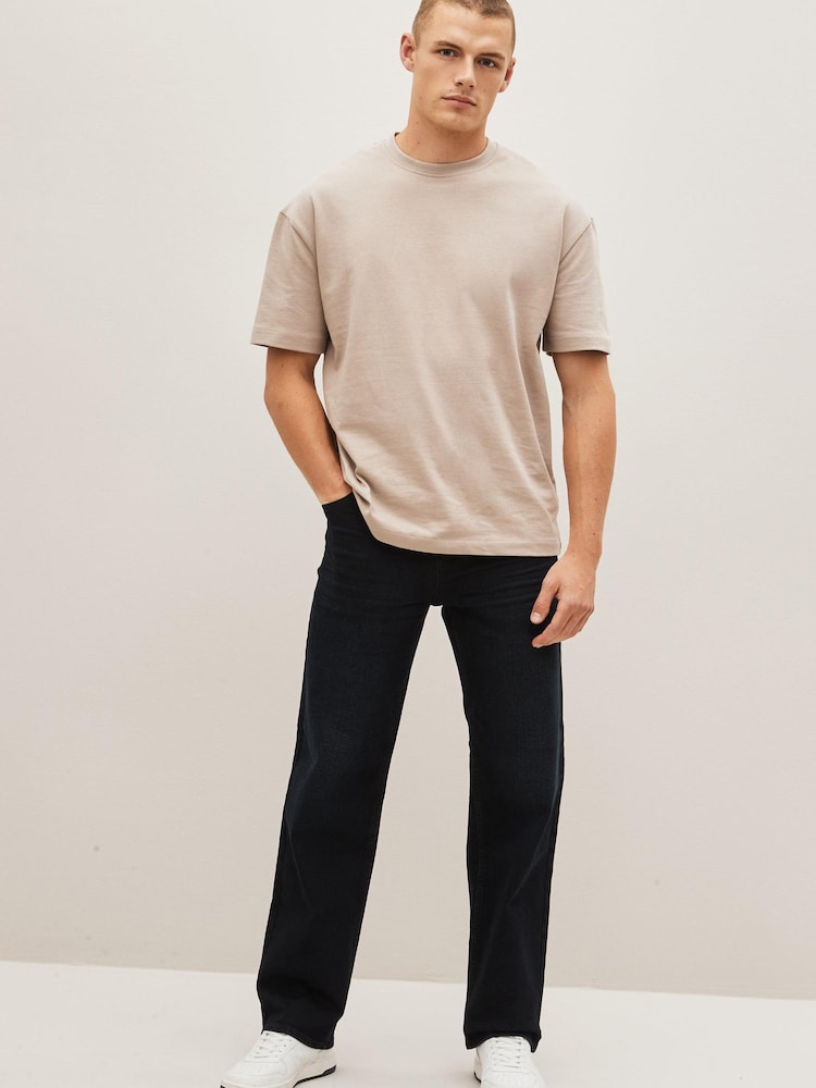 Ink Blue Straight Essential Stretch Jeans - Image 3 of 4