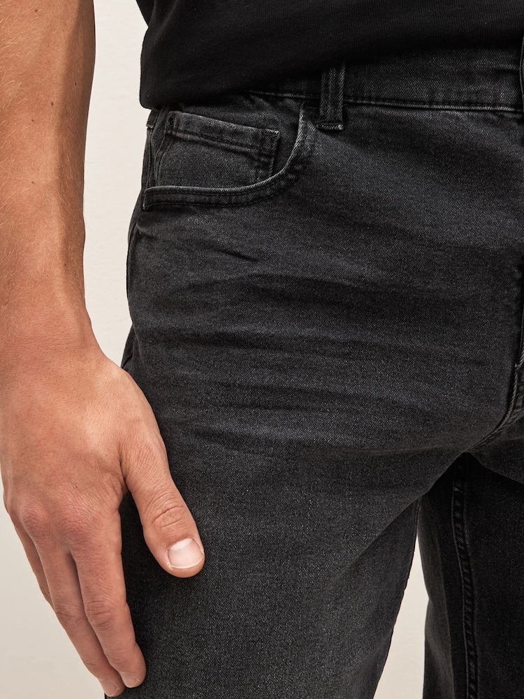 Dark Grey Straight Essential Stretch Jeans - Image 4 of 9