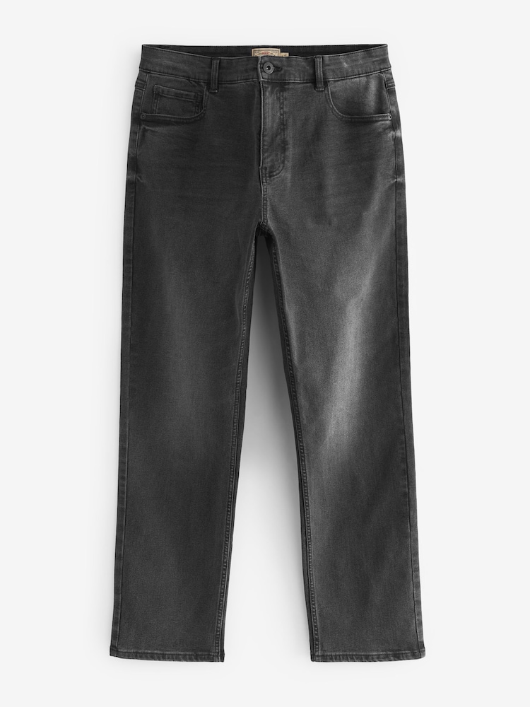 Dark Grey Straight Essential Stretch Jeans - Image 5 of 9