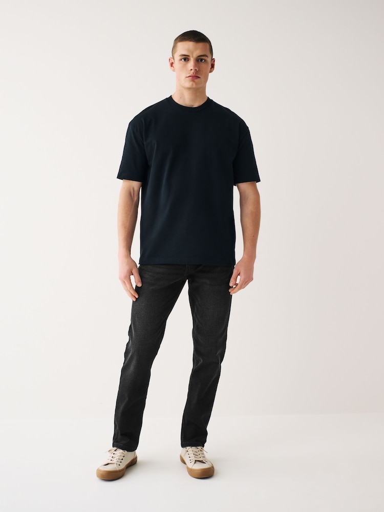 Black Slim Fit Essential Stretch Jeans - Image 2 of 8