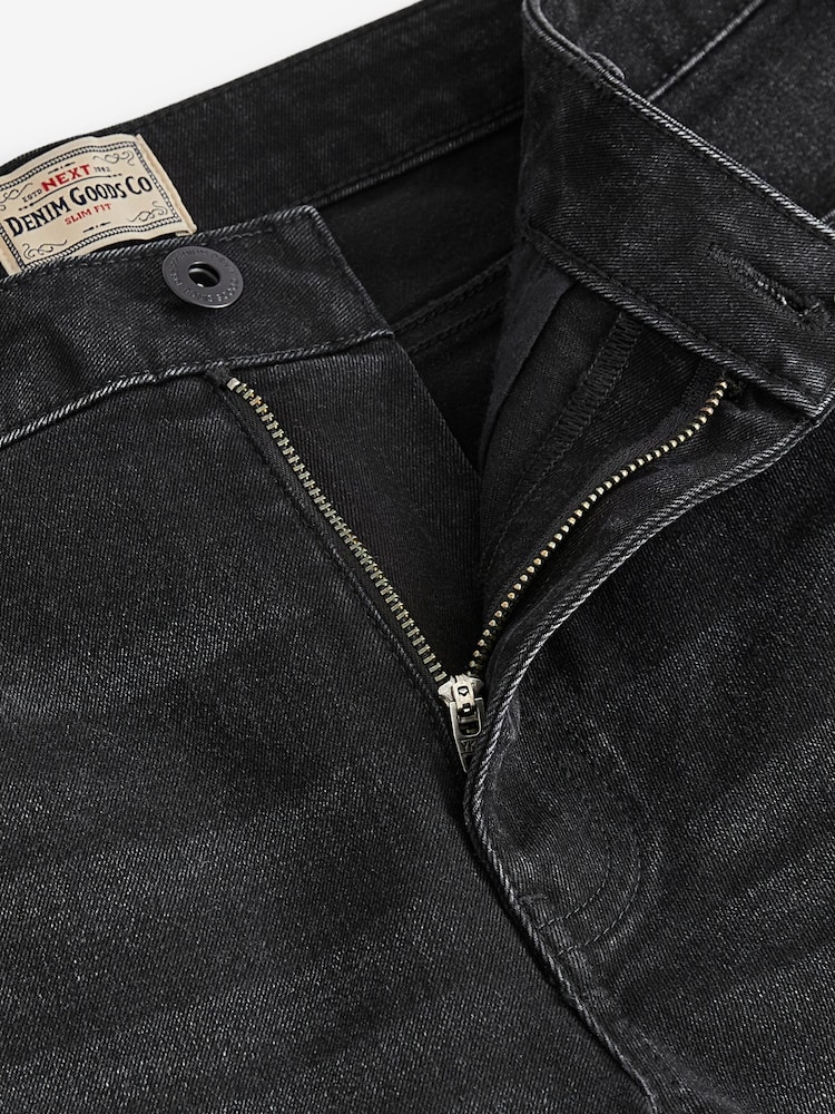 Black Slim Fit Essential Stretch Jeans - Image 7 of 8