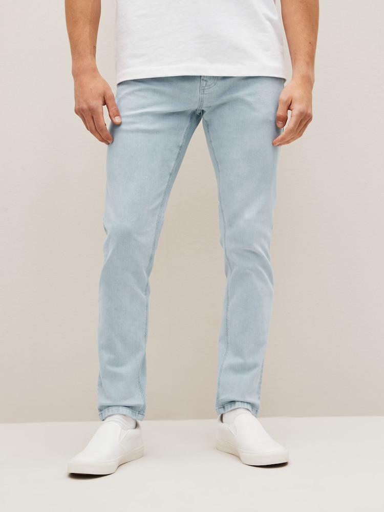 Grey Light Skinny Fit Classic Stretch Jeans - Image 1 of 9
