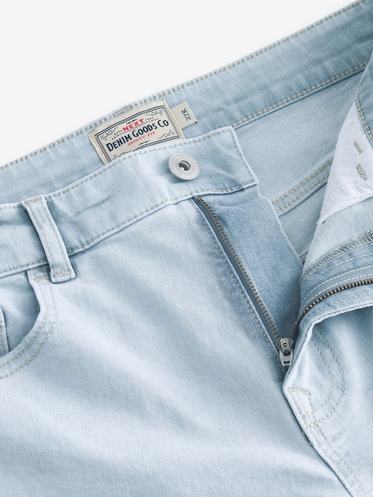 Grey Light Skinny Fit Classic Stretch Jeans - Image 7 of 9