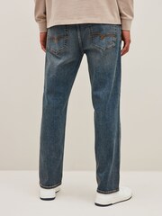 Modra letnik - Raven kroj - Vintage Wash denim kavbojke - Slika 3 iz 8