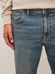 Modra letnik - Raven kroj - Vintage Wash denim kavbojke - Slika 4 iz 8