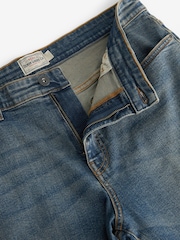 Modra letnik - Raven kroj - Vintage Wash denim kavbojke - Slika 6 iz 8
