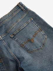 Modra letnik - Raven kroj - Vintage Wash denim kavbojke - Slika 7 iz 8