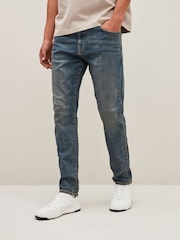 Синий в винтажном стиле - Зауженный крой - Vintage Wash Denim Jeans - Image 1 of 9