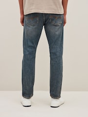 Синий в винтажном стиле - Зауженный крой - Vintage Wash Denim Jeans - Image 3 of 9