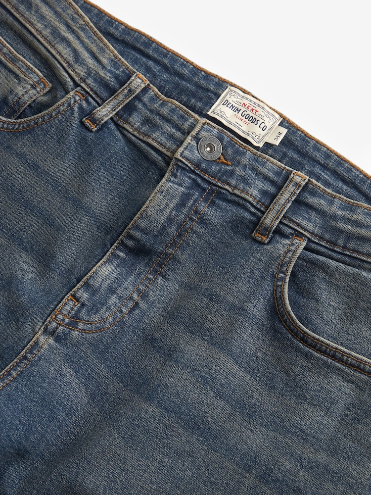 Bleu millésime - Slim Fit (Slim Fit) - Jean en denim délavé vintage - Image 6 of 9