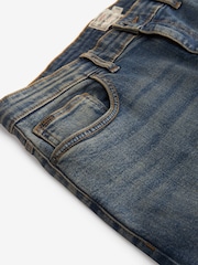 Синий в винтажном стиле - Зауженный крой - Vintage Wash Denim Jeans - Image 7 of 9