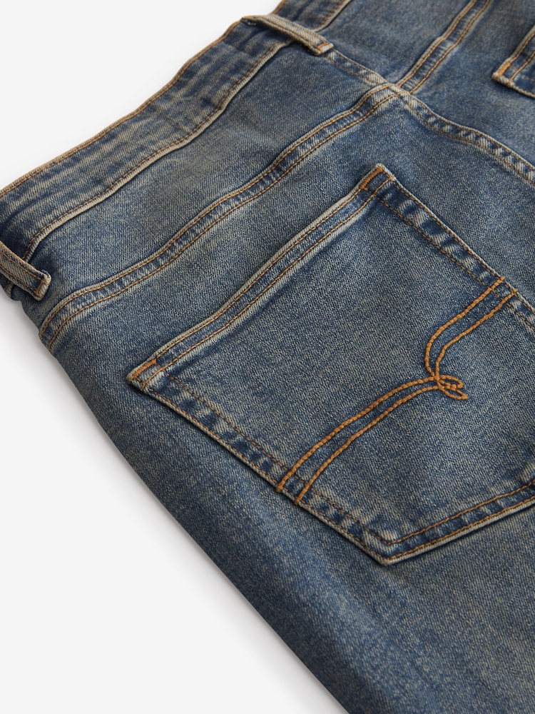Bleu millésime - Slim Fit (Slim Fit) - Jean en denim délavé vintage - Image 8 of 9