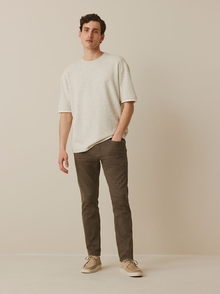 Brown Slim Fit Comfort Stretch Jeans - Image 2 of 11