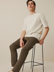 Brown Slim Fit Comfort Stretch Jeans - Image 4 of 11