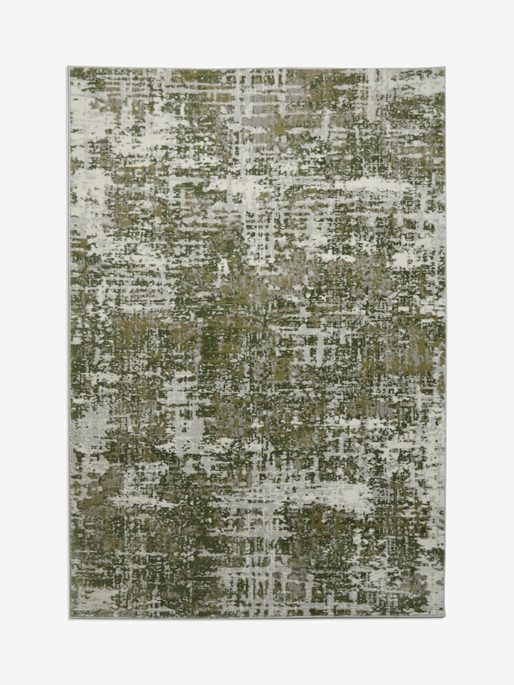 Moss Green Mica Abstract Rug - Image 5 of 5