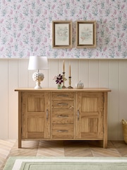 Laura Ashley Oak Milton 2 Door 4 Drawer Sideboard - Image 1 of 7