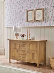 Laura Ashley Oak Milton 2 Door 4 Drawer Sideboard - Image 2 of 7
