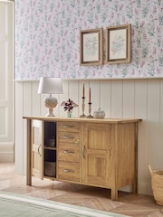 Laura Ashley Oak Milton 2 Door 4 Drawer Sideboard - Image 3 of 7