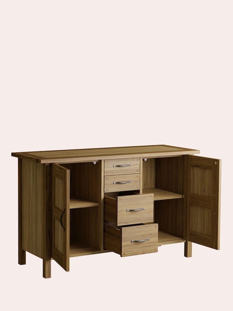 Laura Ashley Oak Milton 2 Door 4 Drawer Sideboard - Image 7 of 7