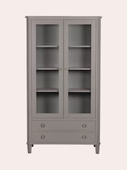 Laura Ashley Light Grey Henshaw 2 Door 2 Drawer Display Unit - Image 1 of 5