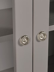 Laura Ashley Light Grey Henshaw 2 Door 2 Drawer Display Unit - Image 4 of 5