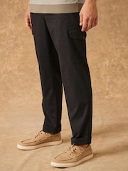 Navy Blue Relaxed Tapered Cargo Trousers - Image 1 of 1