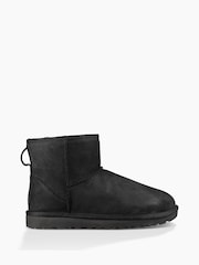 UGG Black Classic Mini Leather Boots - Image 1 of 6
