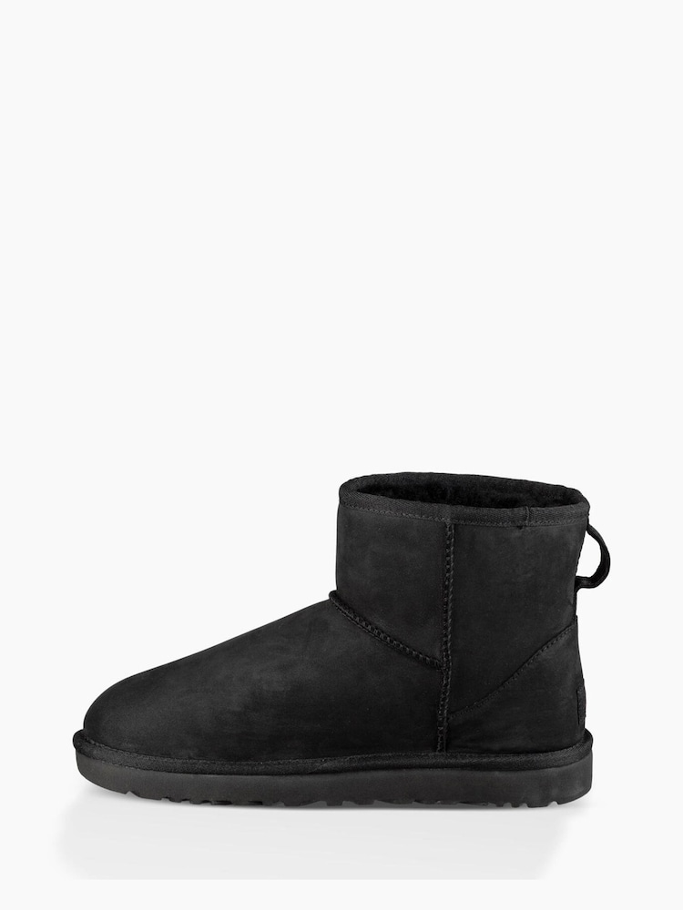 UGG Black Classic Mini Leather Boots - Image 2 of 6