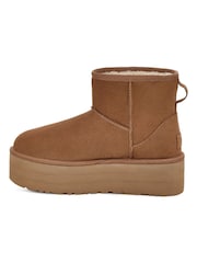 UGG Tan Brown Classic Mini Platform Boots - Image 2 of 6