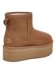 UGG Tan Brown Classic Mini Platform Boots - Image 4 of 6
