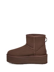 UGG Light Brown Classic Mini Platform Boots - Image 2 of 5