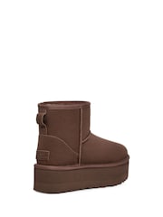 UGG Light Brown Classic Mini Platform Boots - Image 3 of 5