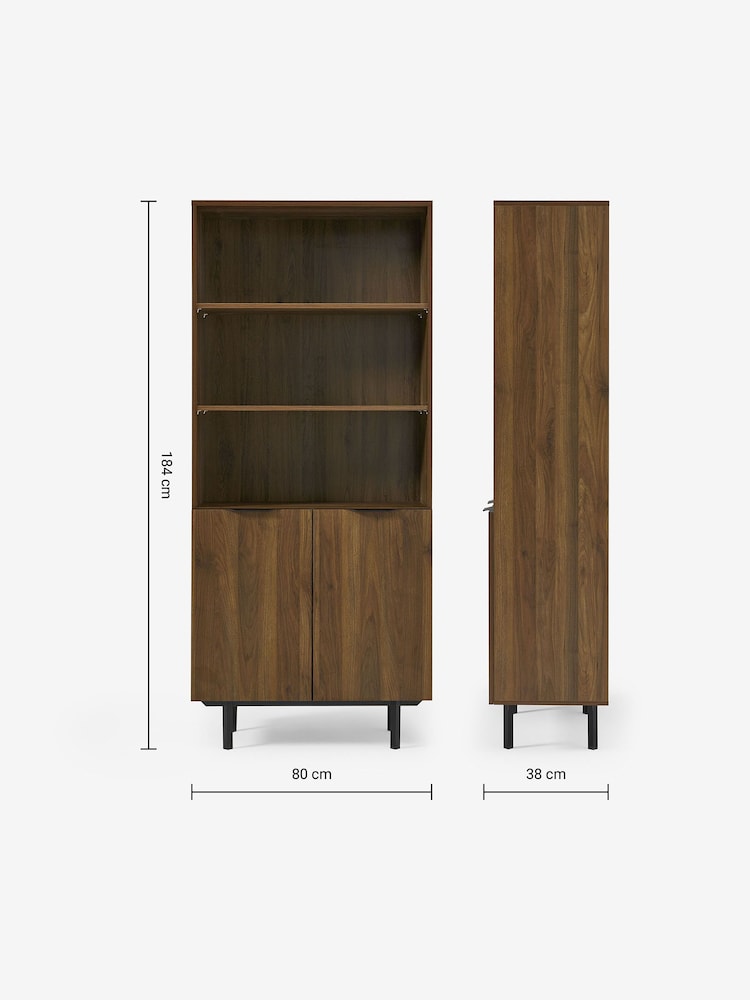 MADE.COM Walnut Effect Damien Storage Shelving Unit - Image 3 of 3