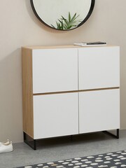 MADE.COM Oak Effect and White Hopkins Highboard - Image 2 of 7