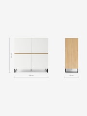MADE.COM Oak Effect and White Hopkins Highboard - Image 7 of 7