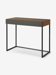 MADE.COM Walnut Effect and Grey Hopkins Compact Desk - Image 2 of 4