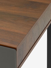 MADE.COM Walnut Effect and Grey Hopkins Compact Desk - Image 3 of 4