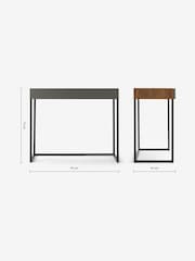MADE.COM Walnut Effect and Grey Hopkins Compact Desk - Image 4 of 4