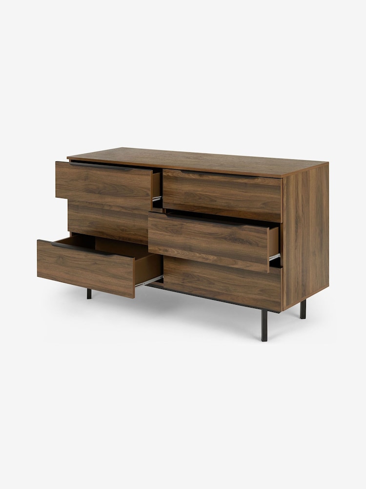 MADE.COM Walnut Effect Damien Wide Chest of Drawers - Image 2 of 3