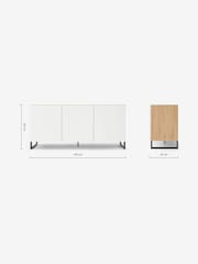 MADE.COM Oak Effect and White Hopkins Large Sideboard - Image 3 of 3