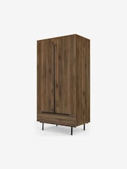 MADE.COM Walnut Effect Damien Double, 1 Drawer Wardrobe - Image 5 of 6