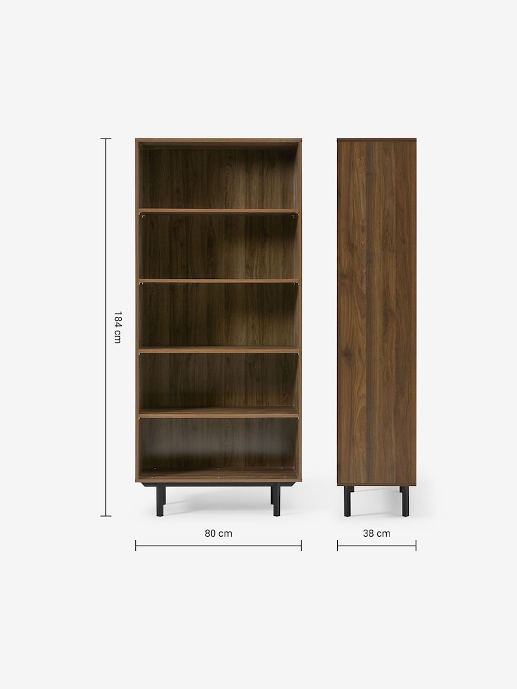 MADE.COM Walnut Effect Damien Display Shelving Unit - Image 3 of 3