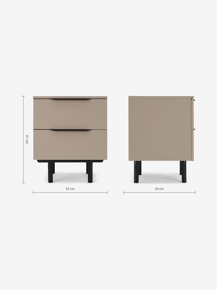 MADE.COM Cappuccino Damien Bedside Table - Image 3 of 3